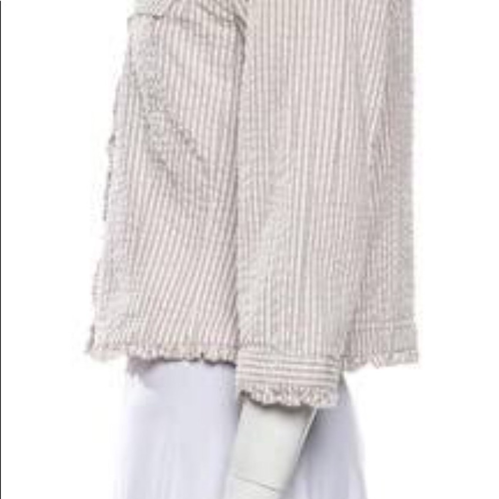Sandro Gray Ruffle Blazer - Picture 3 of 16